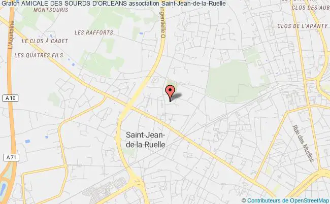 plan association Amicale Des Sourds D'orleans Saint-Jean-de-la-Ruelle