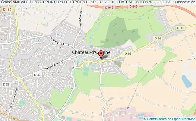 plan association Amicale Des Supporters De L'entente Sportive Du Chateau D'olonne (football) Château-d'Olonne