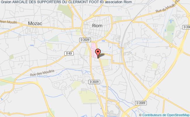 plan association Amicale Des Supporters Du Clermont Foot 63 Riom