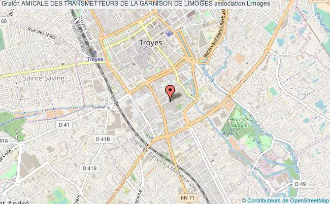 plan association Amicale Des Transmetteurs De La Garnison De Limoges Limoges