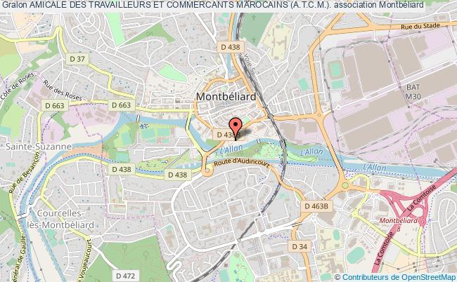 plan association Amicale Des Travailleurs Et Commercants Marocains (a.t.c.m.). Montbéliard