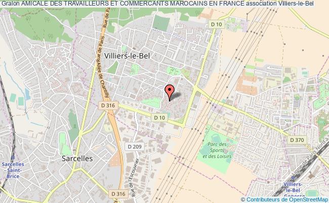 plan association Amicale Des Travailleurs Et Commercants Marocains En France Villiers-le-Bel