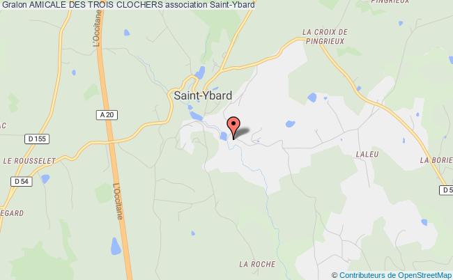 plan association Amicale Des Trois Clochers Saint-Ybard