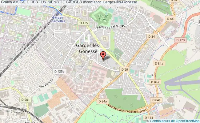plan association Amicale Des Tunisiens De Garges Garges-lès-Gonesse
