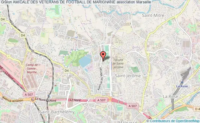 plan association Amicale Des Veterans De Football De Marignane Marseille