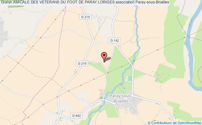 plan association Amicale Des Veterans Du Foot De Paray Loriges Paray-sous-Briailles