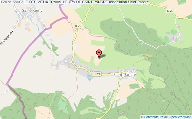 plan association Amicale Des Vieux Travailleurs De Saint Pancre Saint-Pancré