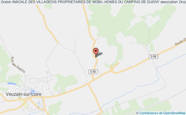 plan association Amicale Des Villageois Proprietaires De Mobil-homes Du Camping De Dugny Veuzain-sur-Loire