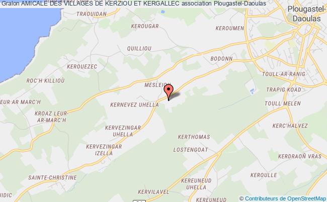 plan association Amicale Des Villages De Kerziou Et Kergallec Plougastel-Daoulas