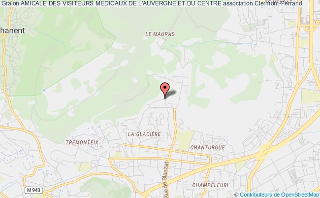 plan association Amicale Des Visiteurs Medicaux De L'auvergne Et Du Centre Clermont-Ferrand