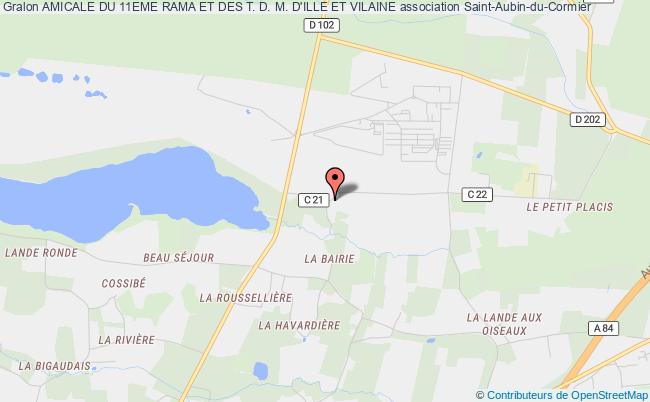 plan association Amicale Du 11eme Rama Et Des T. D. M. D'ille Et Vilaine Saint-Aubin-du-Cormier