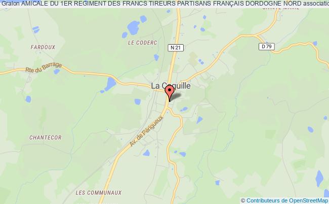 plan association Amicale Du 1er Regiment Des Francs Tireurs Partisans FranÇais Dordogne Nord La Coquille