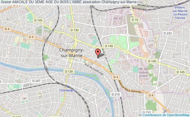plan association Amicale Du 3Ème Âge Du Bois L'abbÉ Champigny-sur-Marne