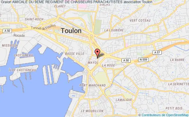 plan association Amicale Du 9eme Regiment De Chasseurs Parachutistes Toulon