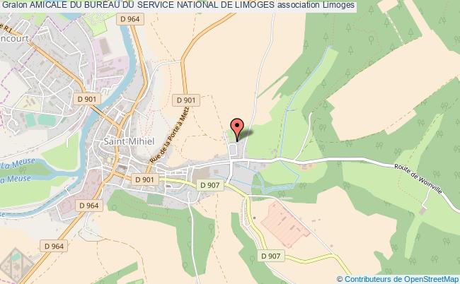 plan association Amicale Du Bureau Du Service National De Limoges Limoges