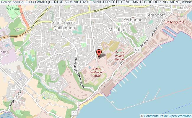 plan association Amicale Du Camid (centre Administratif Ministeriel Des Indemnites De Deplacement) Brest Cédex  9