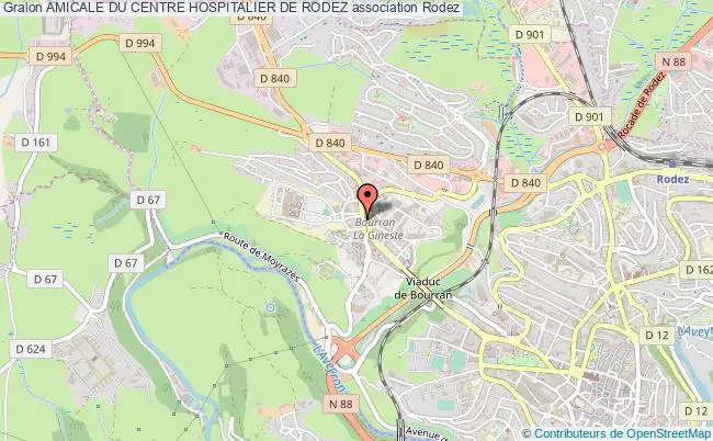 plan association Amicale Du Centre Hospitalier De Rodez Rodez