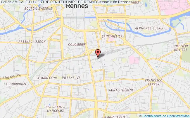 plan association Amicale Du Centre Penitentiaire De Rennes Rennes cedex
