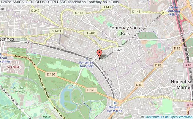 plan association Amicale Du Clos D'orleans Fontenay-sous-Bois