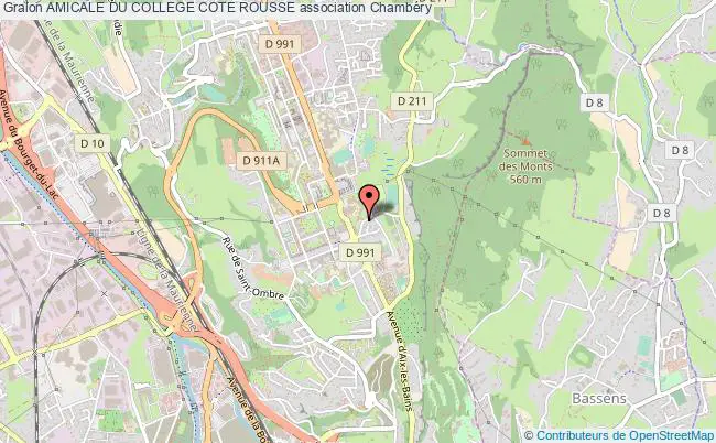 plan association Amicale Du College Cote Rousse Chambéry