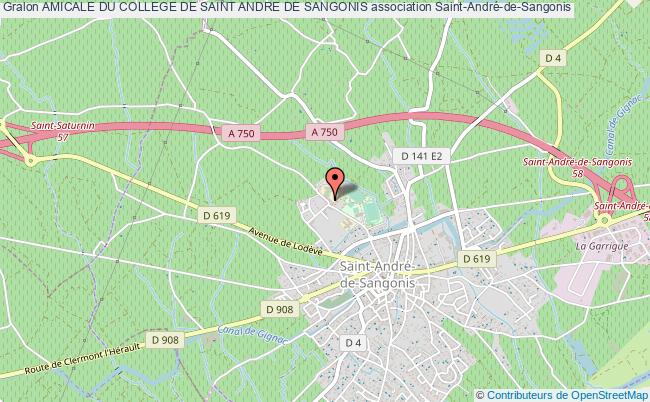 plan association Amicale Du College De Saint Andre De Sangonis Saint-André-de-Sangonis