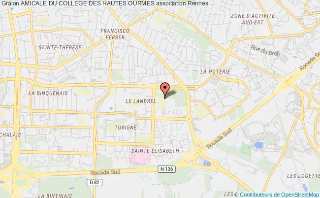plan association Amicale Du College Des Hautes Ourmes Rennes