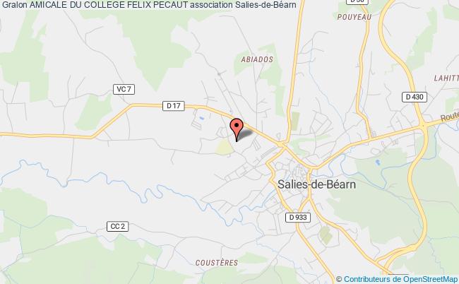 plan association Amicale Du College Felix Pecaut Salies-de-Béarn