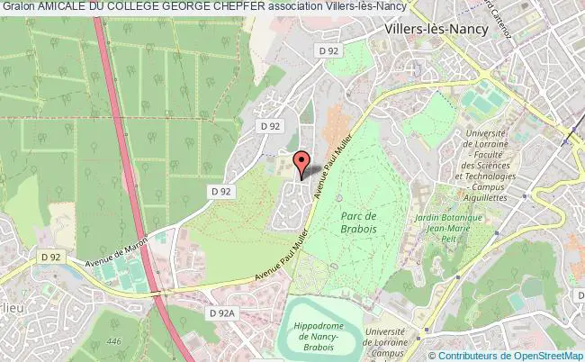 plan association Amicale Du College George Chepfer Villers-lès-Nancy