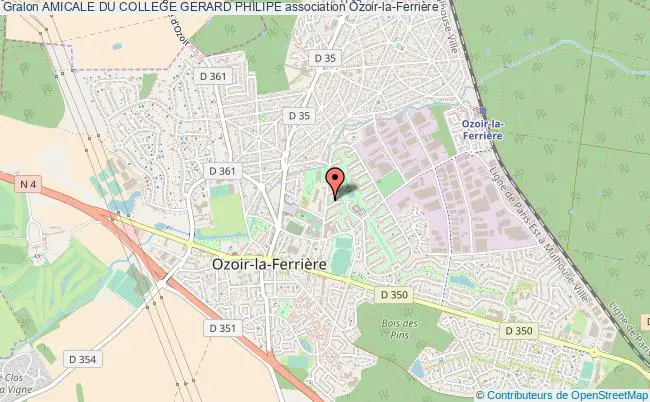 plan association Amicale Du College Gerard Philipe Ozoir-la-Ferrière