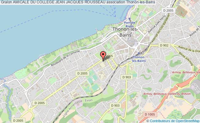 plan association Amicale Du College Jean Jacques Rousseau Thonon-les-Bains