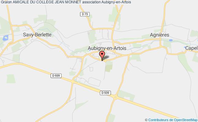 plan association Amicale Du CollÈge Jean Monnet Aubigny-en-Artois