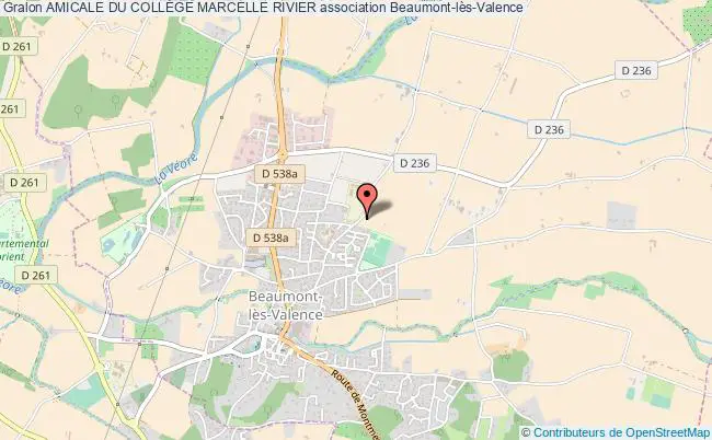 plan association Amicale Du CollÈge Marcelle Rivier Beaumont-lès-Valence