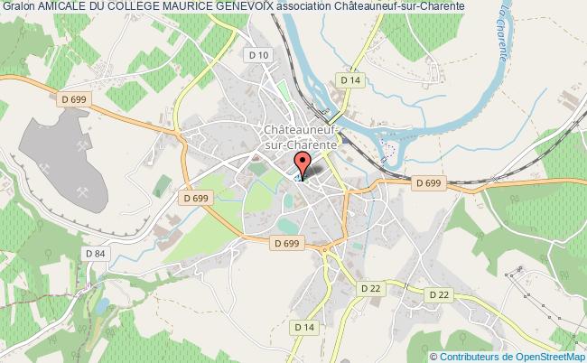 plan association Amicale Du College Maurice Genevoix Châteauneuf-sur-Charente