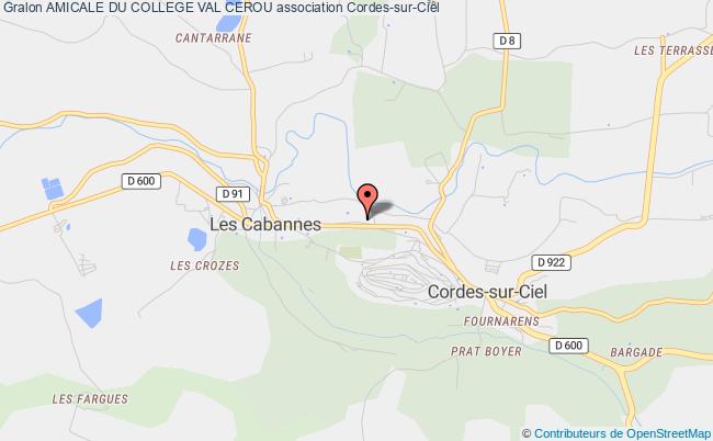 plan association Amicale Du College Val Cerou Cordes-sur-Ciel