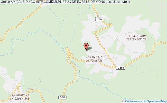 plan association Amicale Du Comite Communal Feux De ForÊts De Mons Mons