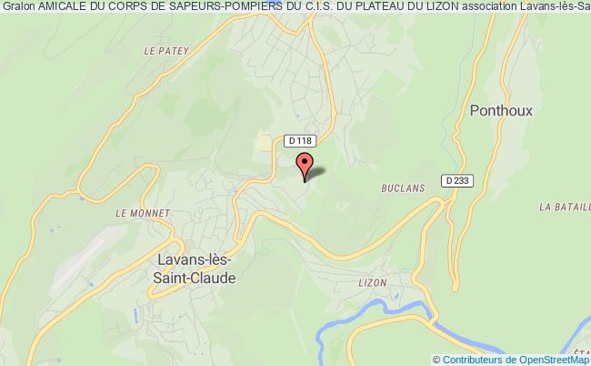 plan association Amicale Du Corps De Sapeurs-pompiers Du C.i.s. Du Plateau Du Lizon Lavans-lès-Saint-Claude