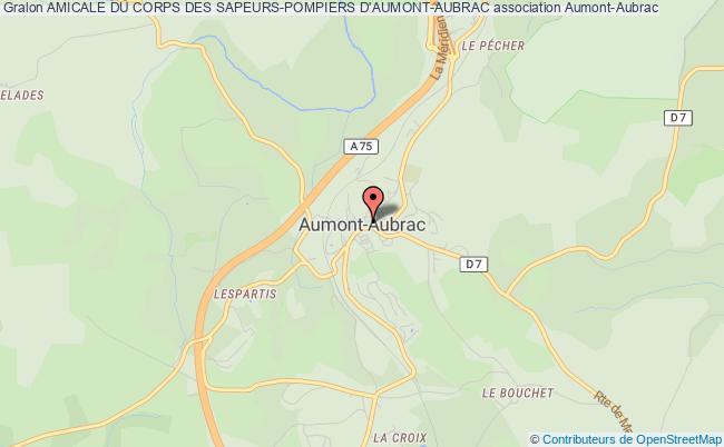 plan association Amicale Du Corps Des Sapeurs-pompiers D'aumont-aubrac PEYRE EN AUBRAC