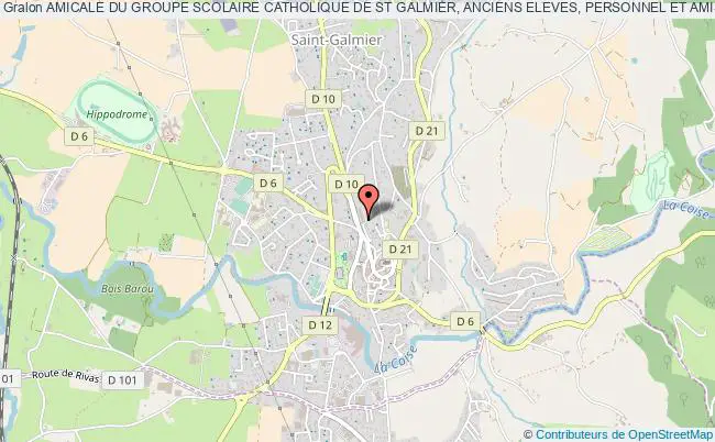 plan association Amicale Du Groupe Scolaire Catholique De St Galmier, Anciens Eleves, Personnel Et Amis Saint-Galmier