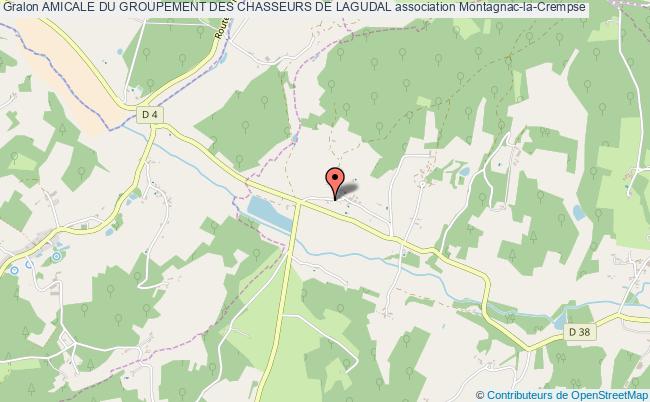 plan association Amicale Du Groupement Des Chasseurs De Lagudal Montagnac-la-Crempse