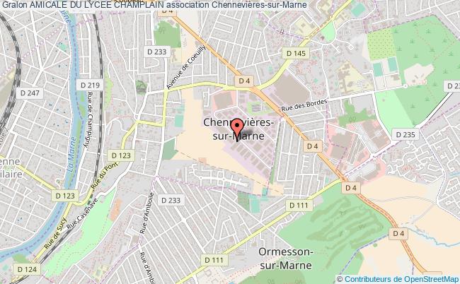 plan association Amicale Du Lycee Champlain Chennevières-sur-Marne