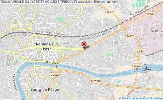 plan association Amicale Du Lycee Et College Triboulet Romans-sur-Isère