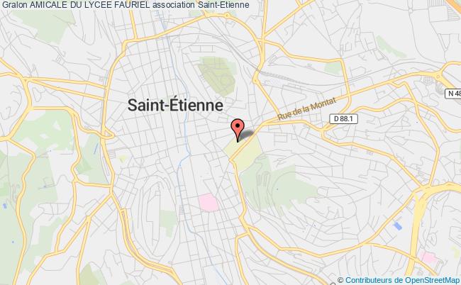 plan association Amicale Du Lycee Fauriel Saint-Étienne