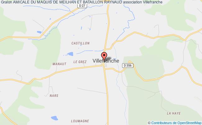 plan association Amicale Du Maquis De Meilhan Et Bataillon Raynaud Villefranche-d'Astarac
