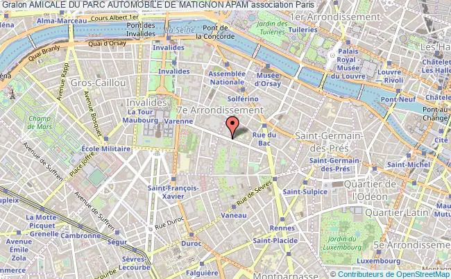 plan association Amicale Du Parc Automobile De Matignon Apam Paris