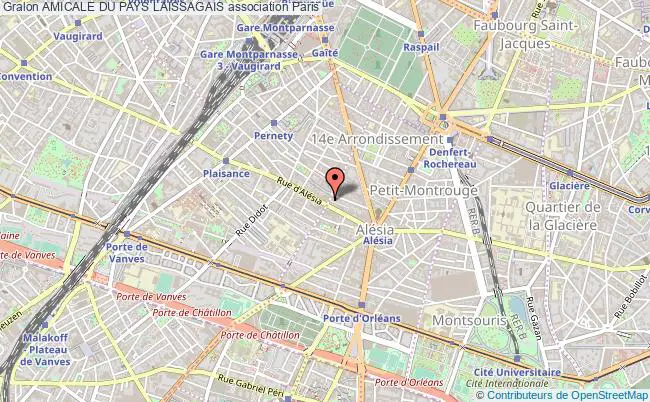 plan association Amicale Du Pays Laissagais Paris