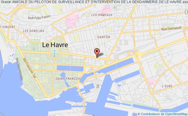 plan association Amicale Du Peloton De Surveillance Et D'intervention De La Gendarmerie De Le Havre Havre