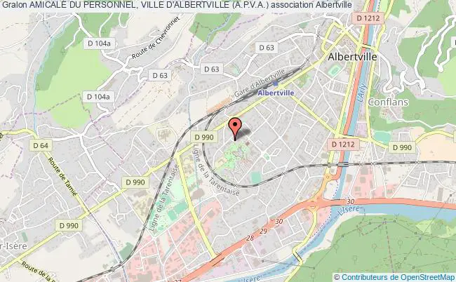 plan association Amicale Du Personnel, Ville D'albertville (a.p.v.a.) Albertville