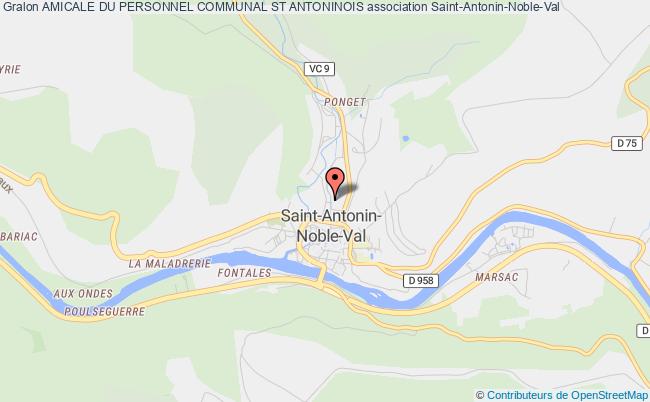 plan association Amicale Du Personnel Communal St Antoninois Saint-Antonin-Noble-Val