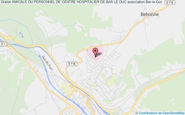 plan association Amicale Du Personnel De Centre Hospitalier De Bar Le Duc Bar-le-Duc cedex