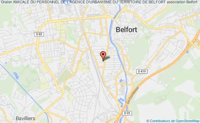 plan association Amicale Du Personnel De L'agence D'urbanisme Du Territoire De Belfort Belfort